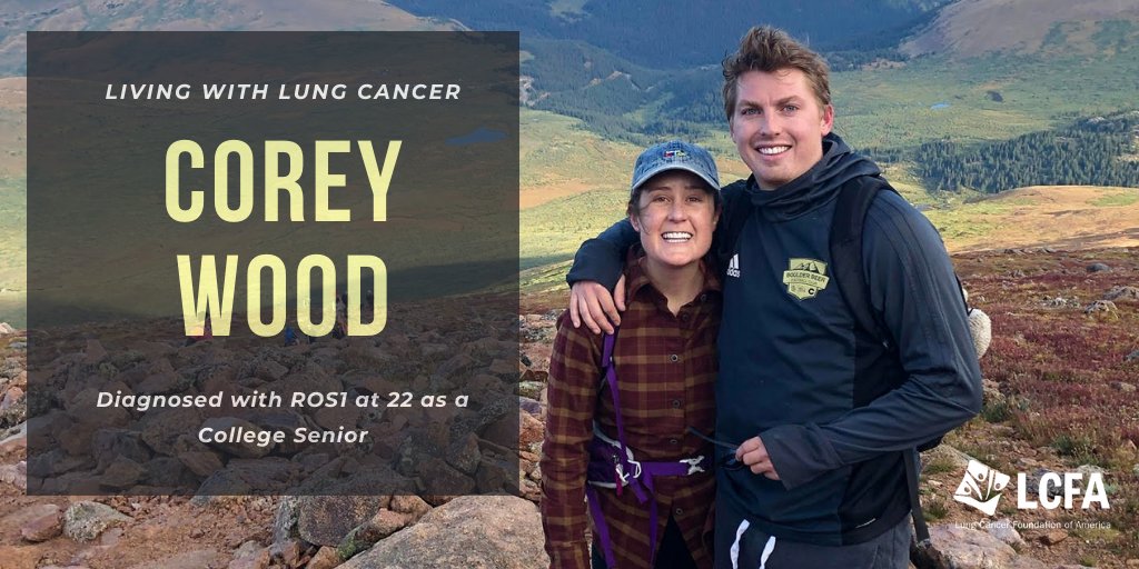 At 22 years old, Corey Wood received the most unexpected news for a college senior; a #lungcancer diagnosis. Finding hope in other #lungcancer patients’ stories she requested a biomarker test. Corey was #ROS1 &amp; is now #livingwithlungcancer. Read her story: bit.ly/3CP9Iiq