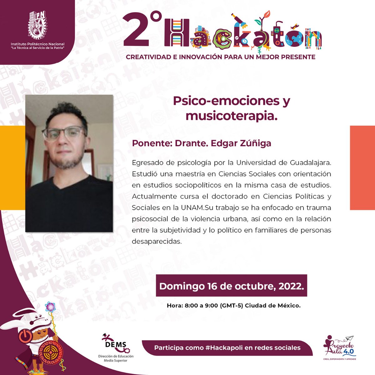 dems_ipn's tweet photo. Conoce a los ponentes que participarán en el 
2° Hackatón

Creatividad e innovación para un mejor presente.
🌐 https://t.co/MO0CJwjeHq

Sé parte del desafío que reúne a todas las Escuelas de Nivel Medio Superior del #IPN

#Hackapoli
🌎🔬🏭🦠🔋🌿✈️⚡️ https://t.co/KFss7ZCzSZ