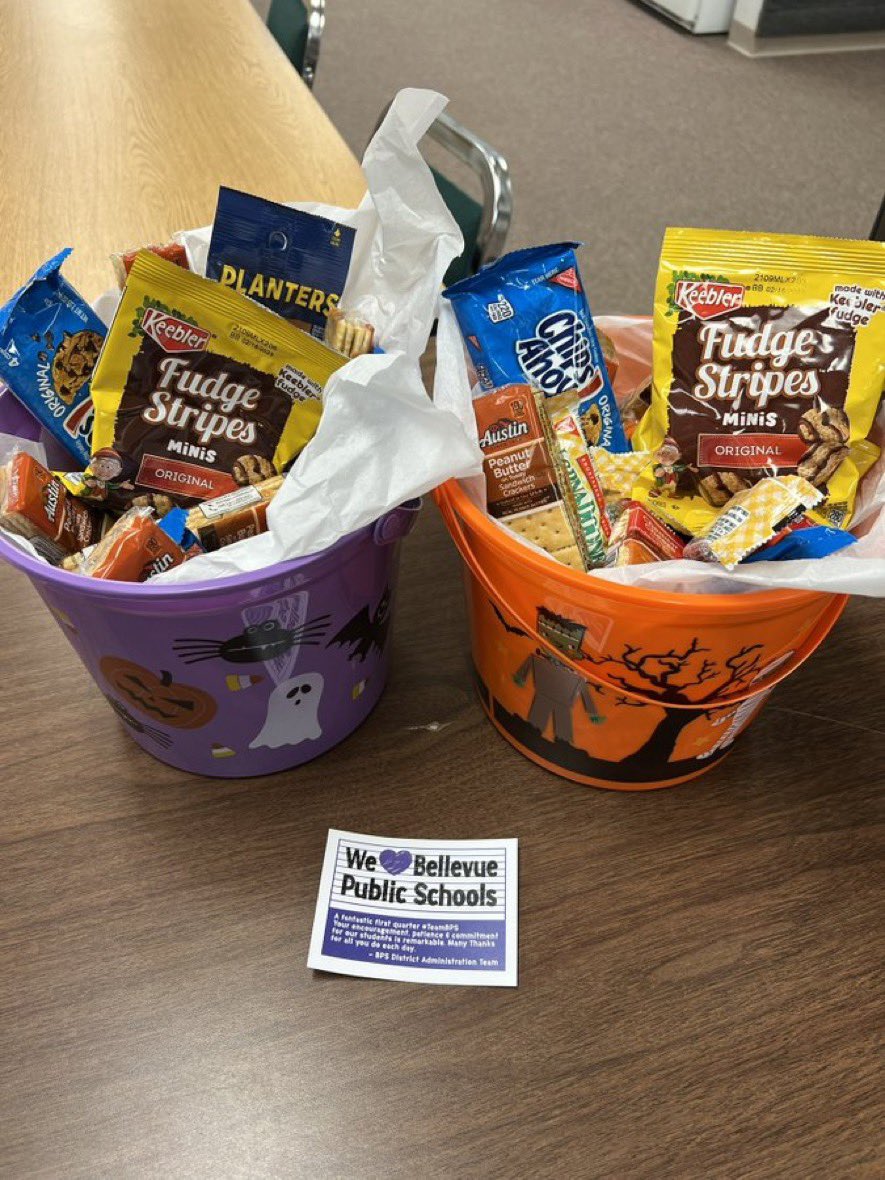 When you come in and find yummy treats from <a href="/BellevueSchools/">Bellevue Public Schools</a>, you know it’s going to be an amazing Firebird Day!