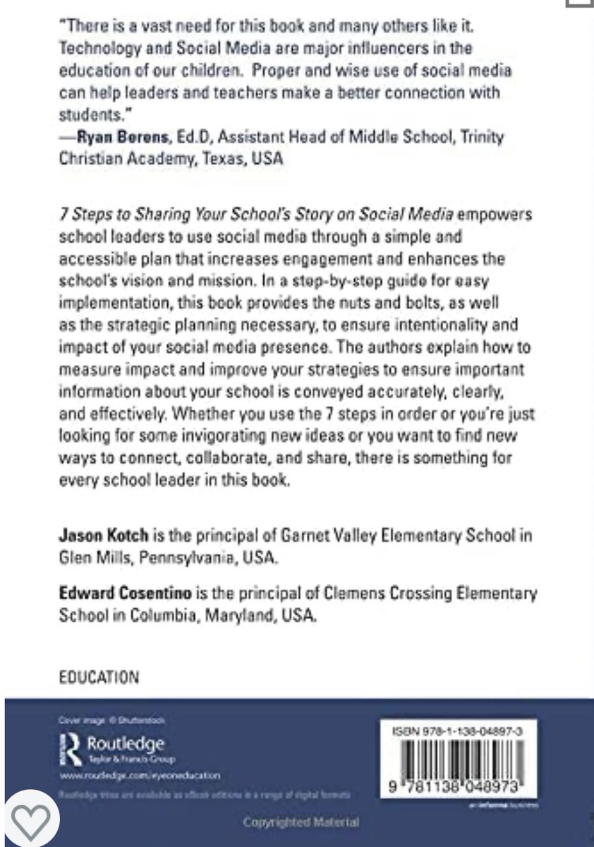 I can’t believe it’s been FIVE years since <a href="/JMKotchEdD/">Jason Kotch</a> and I co-authored the book 7 Steps to Sharing Your School’s Story on Social Media. It’s still very relevant and it’s available on Amazon.
If you don’t tell your school’s story, you better be fine with other people doing that.
