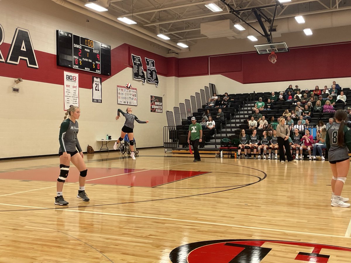 MVHighSchool's tweet photo. VB- Varsity takes the first set against Aurora  25-14  . @bridgettschmutz https://t.co/7KcfaFFXdo