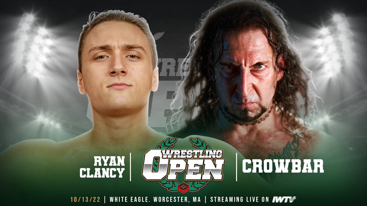 MATCH 6: @wcwcrowbar vs. @FancyRyanClancy Stream @WrestlingOpen Episode 41 live RIGHT NOW on @indiewrestling! #WrestlingOpen | IWTV.live