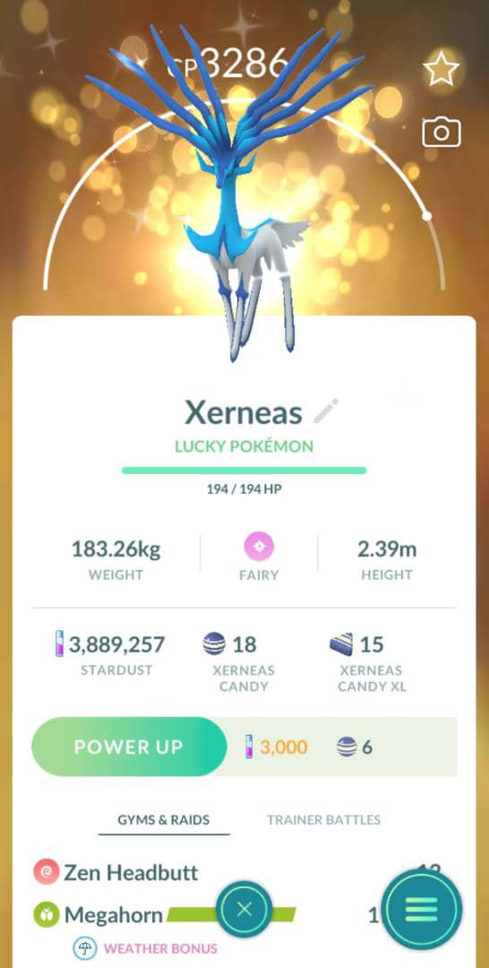 Dachril_L's tweet photo. Mirror Lucky trade with friends. I love shiny Xerneas. 

#pokemongo
#pokemongosabah 
#pokemongomalaysia 
#shinyxerneas 
#seasonoflight 
#groundplayer https://t.co/aMpGKvaotf