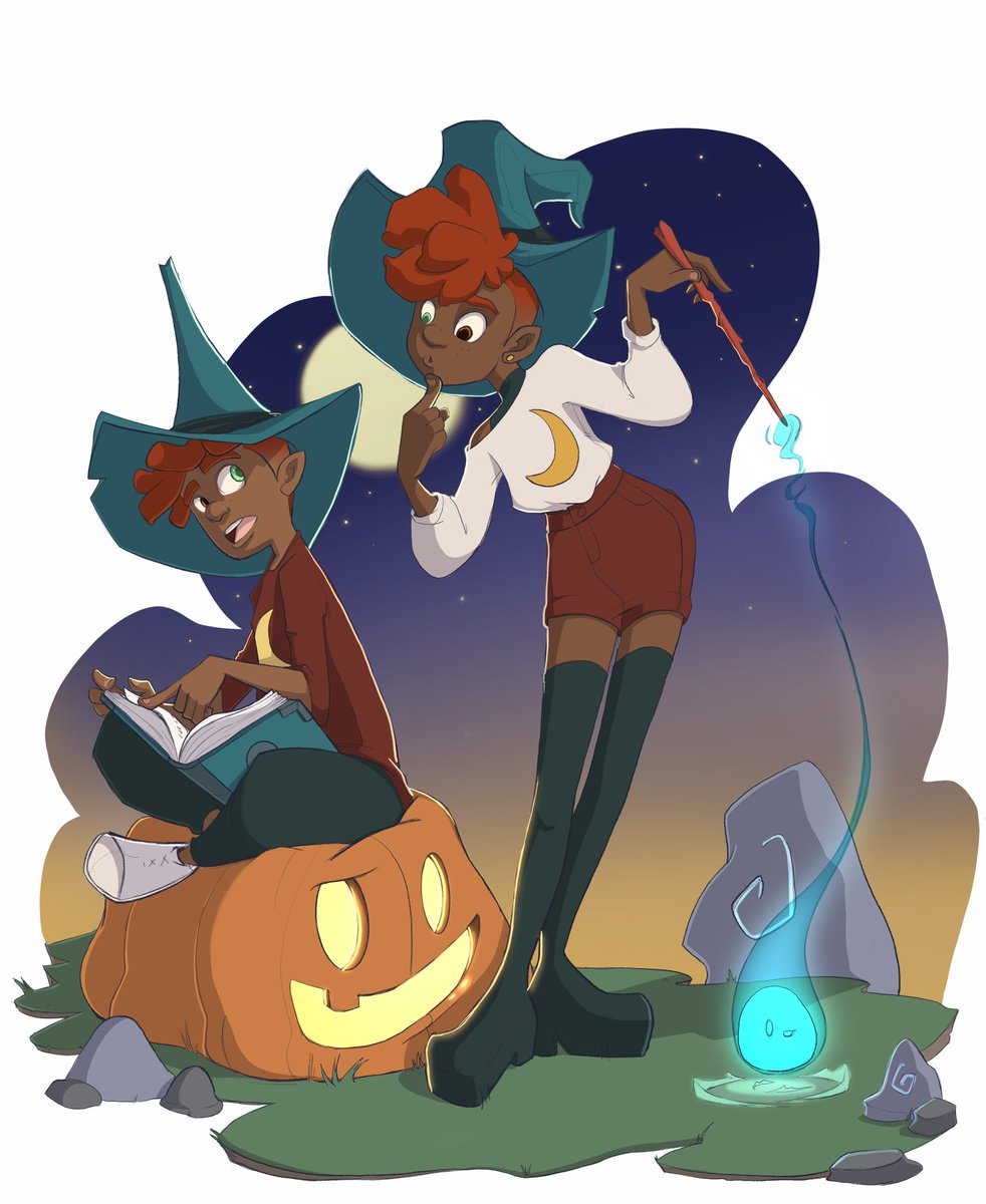 D2artz's tweet photo. It’s almost time! #halloween! Decided to do a little celebration of the upcoming day of #witches and #ghouls in #procreate . Thank you for stopping by my page and stay #creative! https://t.co/bLvp8jGjuH