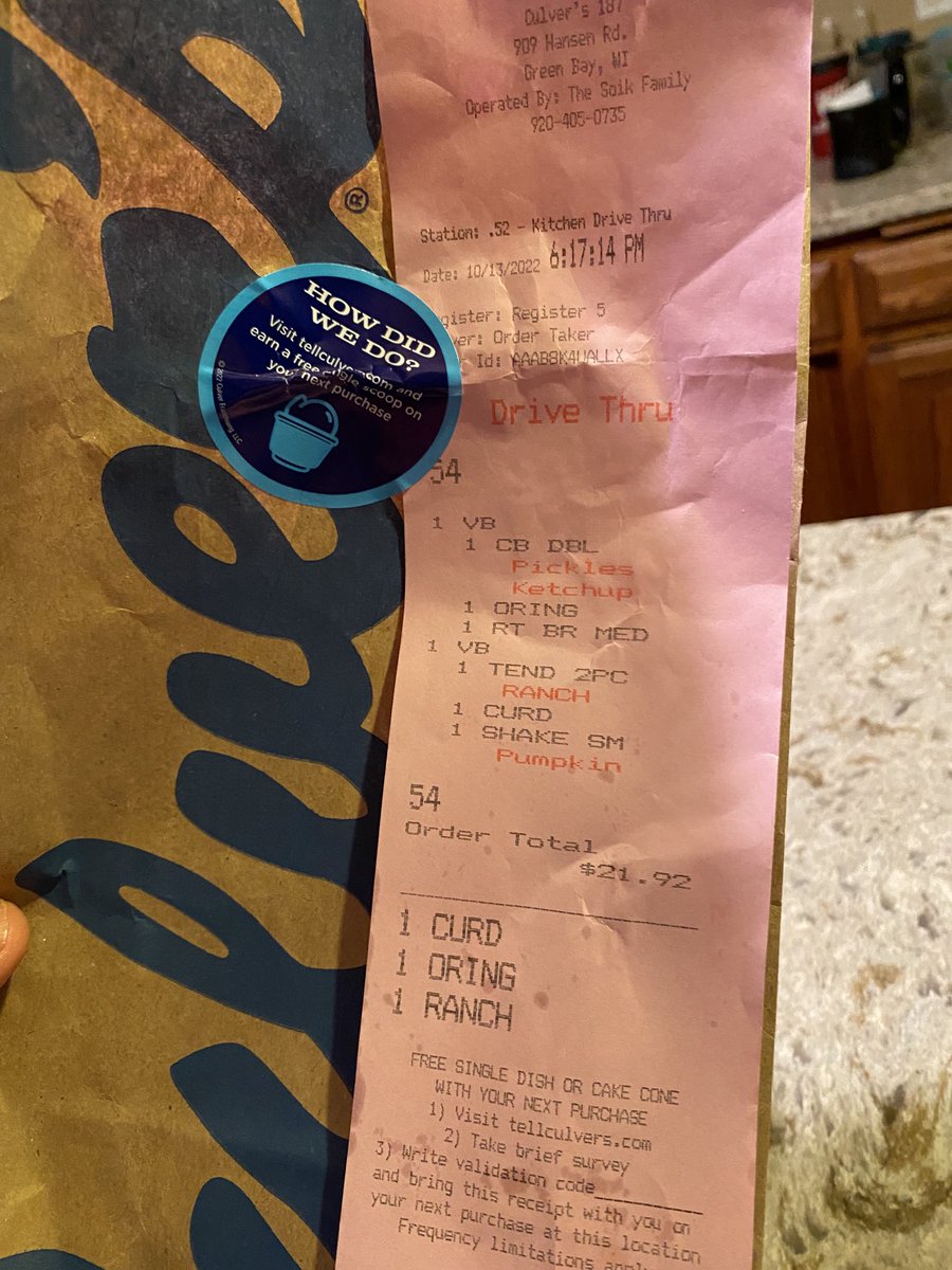 Papa_Pritz's tweet photo. Stopped at @culvers and ordered a Curdburger. Got home and this is what I found. #nocurdbuger4you #disappointed #ordermixup https://t.co/UtPo8lIHwL
