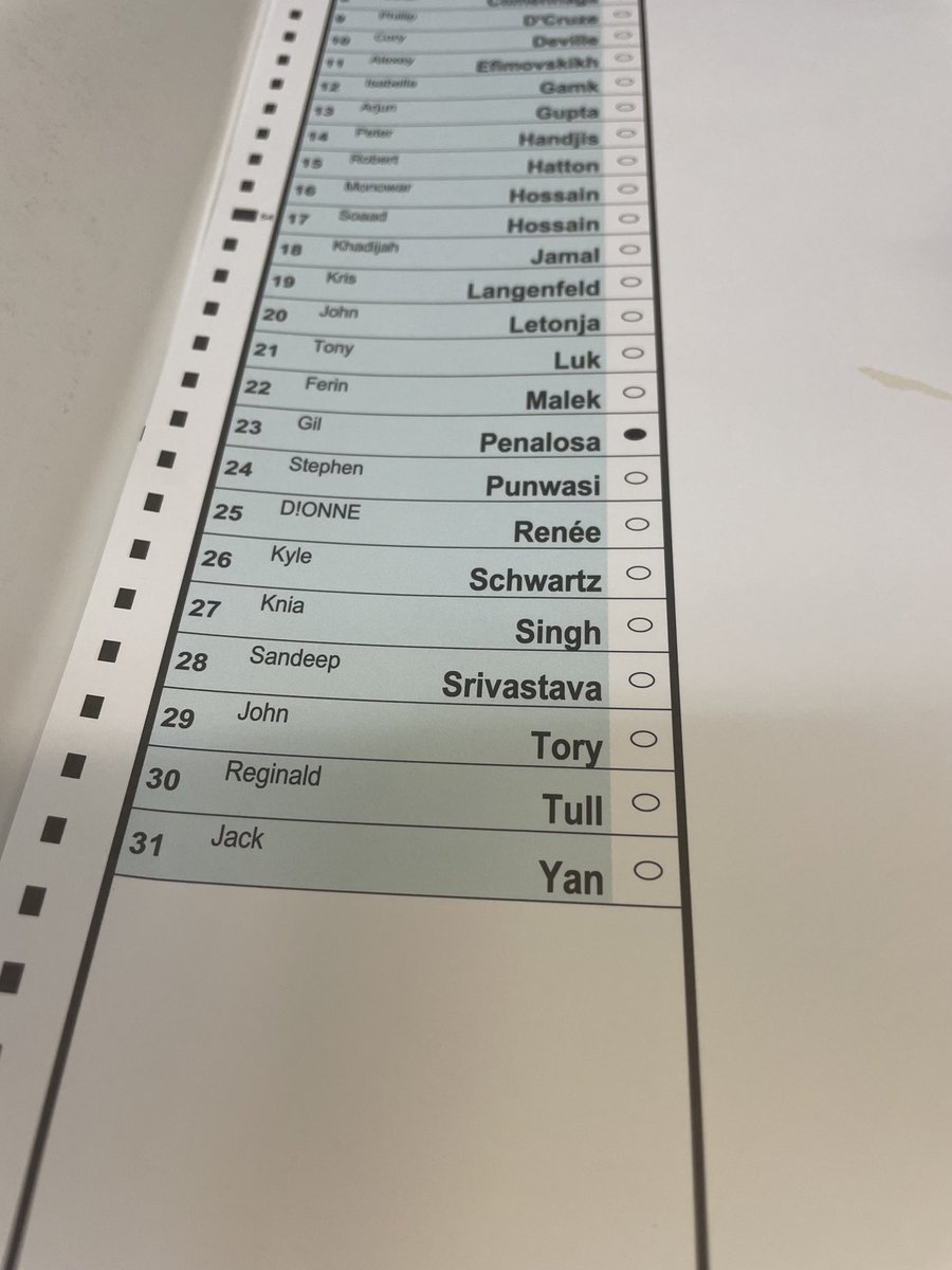 Voting for ⁦<a href="/Penalosa_G/">Gil Penalosa #Cities4Everyone</a>⁩  just feels so nice. Wish I could do it again!
