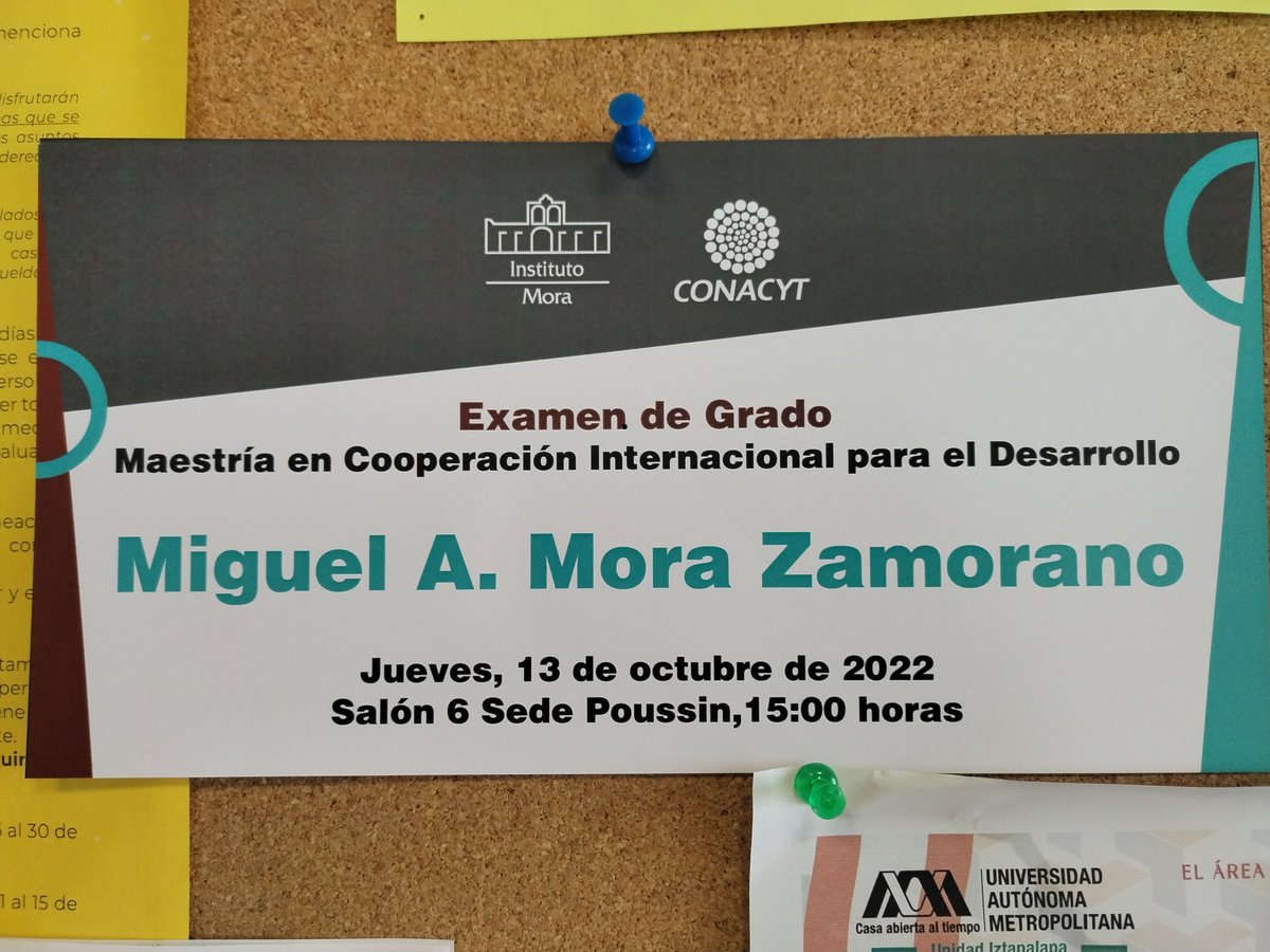 maestriacid's tweet photo. Hoy se celebró el examen de grado de Miguel A. Mora Z., quien aprobó obteniendo el grado de Maestro en #CooperaciónInternacional para el Desarrollo.
¡Felicidades!
🎓🙌
#OrgulloMora
#EstoEsElMora https://t.co/tFnQbfn1K9