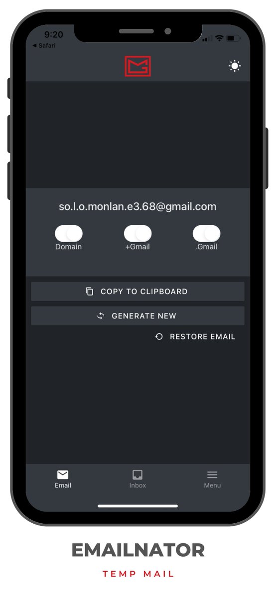 Gmailnator18's tweet photo. Emailnator is now available on App Store.
Download now!!!
https://t.co/8hWgjSDv66 https://t.co/6gbBiOTVX3