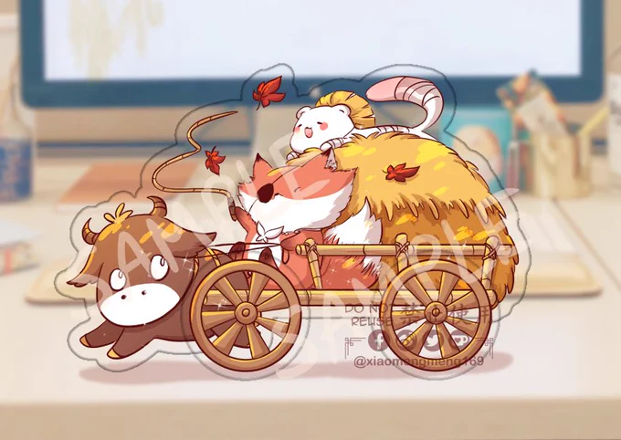 A flash PREORDER for three items -  19/10/2022- the Oxcart can run OvO~- with HuaLian's calendar and acrylic plate, can ship in early November  