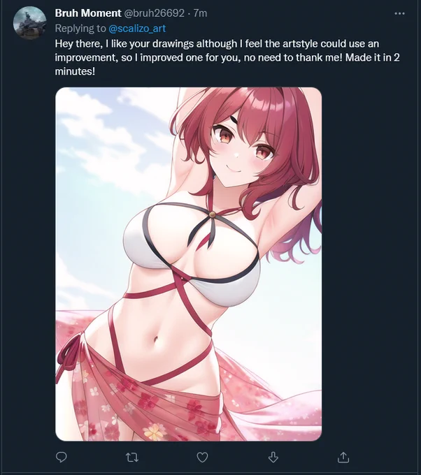 not like i didn't expect this but lol obvious bait is bait tho, block and move on 