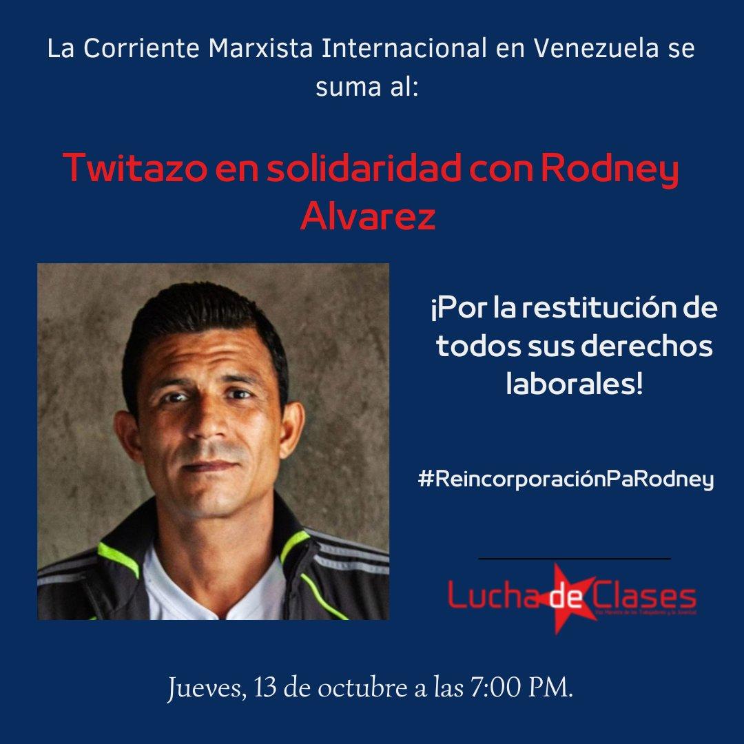 PaolaKatari's tweet photo. Los revolucionarios nos solidarizamos con la lucha emprendida por el compañero #RodneyAlvarez, quien estuvo 11 años preso siendo inocente.
¡Exigimos su restitución en Ferrominera Orinoco y el respeto a todos sus derechos laborales!🚩
#ReincorporacionPaRodney https://t.co/Q5Lg3Lv31X