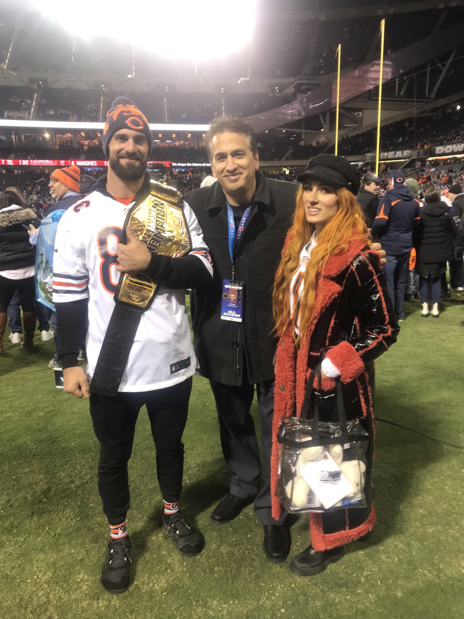 WWE Superstars Becky Lynch And Seth Rollins Spotted At Latest NFL Game 2