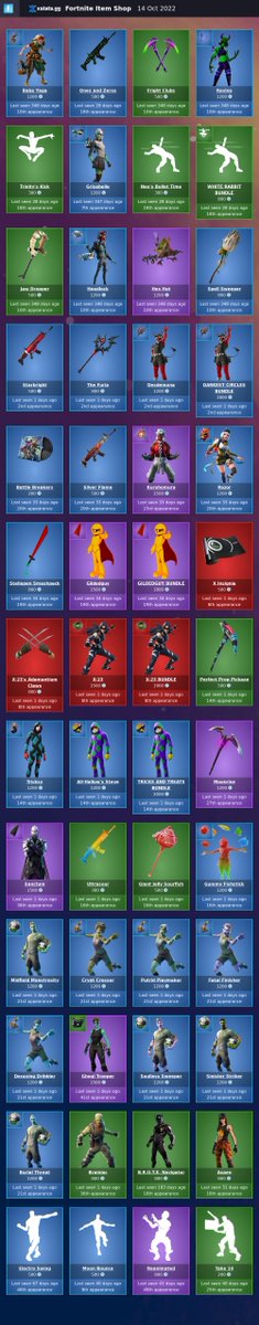 xstatsgg's tweet photo. #Fortnite Item Shop | 14 Oct 2022

https://t.co/deIff5Pdds https://t.co/RLSoSzhCx0