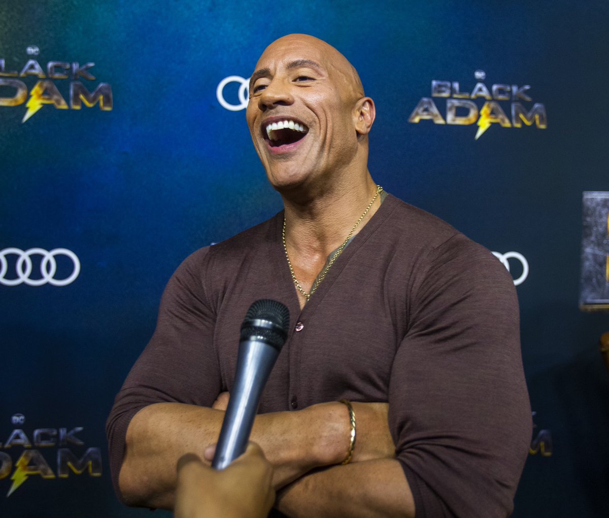 markhdaniell's tweet photo. “What did you think of the ending?”

The many faces of @TheRock at tonight’s Canadian premiere of #BlackAdam Dwayne Johnson had a ball of a time in Toronto tonight. ⚡️ #BlackAdamRocksCanada 📸 @ernestdoroszuk https://t.co/lsqMCV1ETB