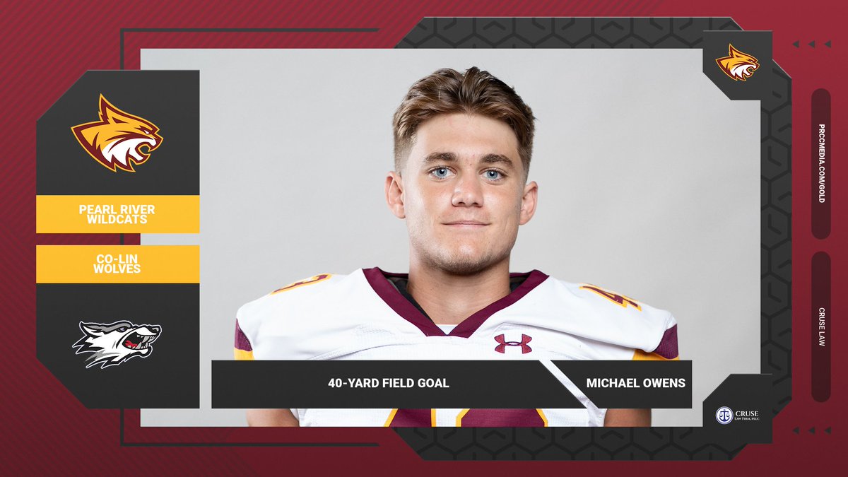 Michael Owens drains a 40-yard field goal to give PRCC an early lead!

(1Q/12:01) Pearl River 3, Copiah-Lincoln 0.

🖥PRCCMedia.com/Gold
🎙WRJWRadio.com
🐾#RRR 
🏈#ROARwiththeBEST