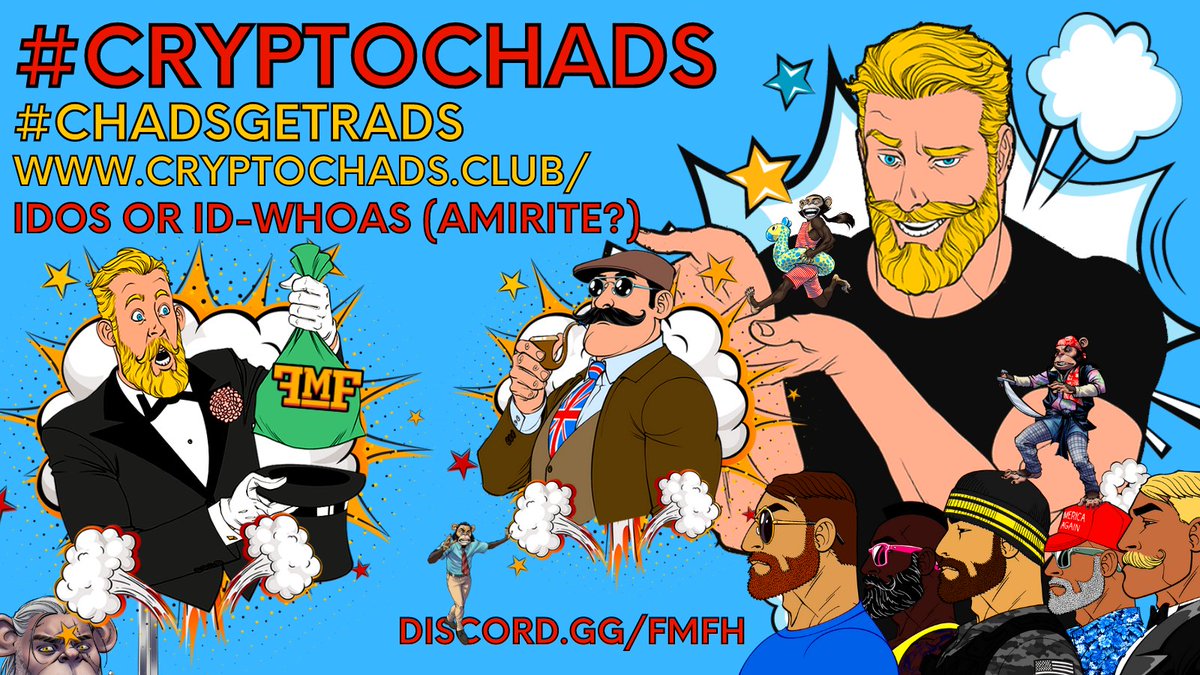 World_of_Pangea's tweet photo. Have you heard the news?
#ChadsGetRADs (#RandomAirDrops of #InitialDexOffering/#IDO tokens)
Have questions? Get answers in our discord babee!
#MonkeysStrongTogether #FMFH
Just another #FantasticCollection from the #FunkyMonkeyFratHouse!
#NFTsUHodl! https://t.co/s3QtwqlTly