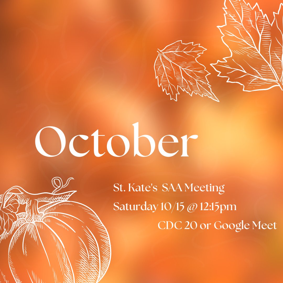 StKatesSAA's tweet photo. This month's SAA meeting is this Saturday at 12:15, following the Advanced Archives class in CDC 20. The meeting will be hybrid, you can also join via Google Meet: https://t.co/OeTqeVGVTv https://t.co/6zwJoDP9Mt