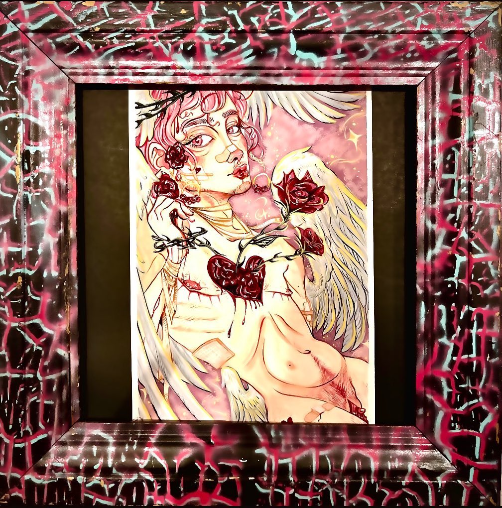 TibbieXGallery's tweet photo. "gard(in)" by sinsquids measures 11x11 ink on paper 450$ Venmo Lucien Scabs/milkboy80 https://t.co/hes99aDGSh