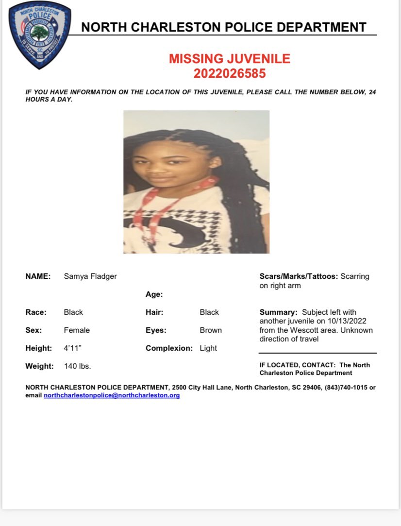 NCPD's tweet photo. Please help us get the word out about two missing juveniles. #chsnews https://t.co/yfYMb4D0Ct