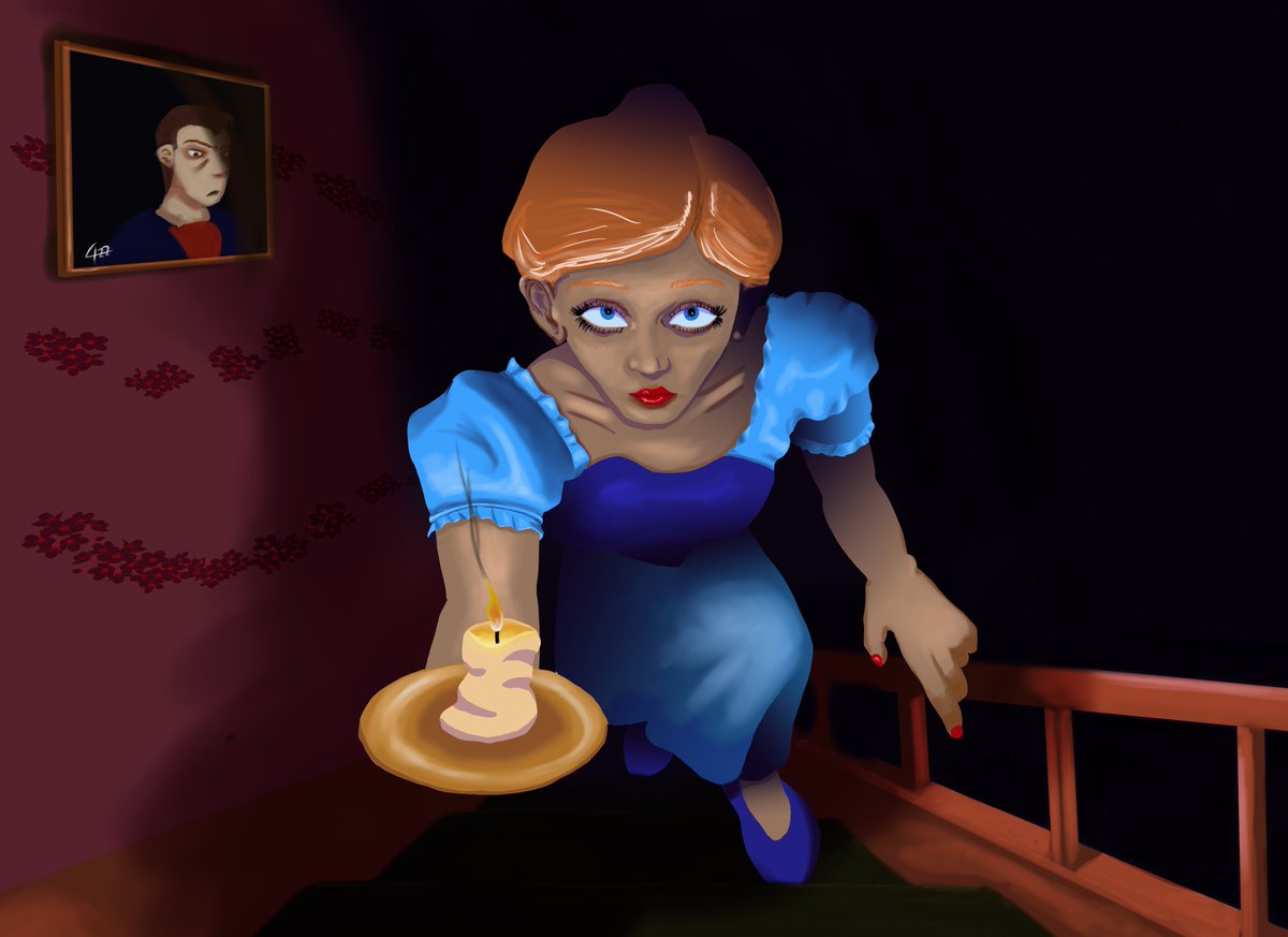 bebe_attack's tweet photo. Tried a perspective and heavy light/shadow piece. I think I'm getting better. Still have lots to improve upon. #digitalart #CLIPSTUDIOPAINT 

I promise this wasn't AI generated, I just couldn't get the hand to look right. https://t.co/dlMp2uZJVb