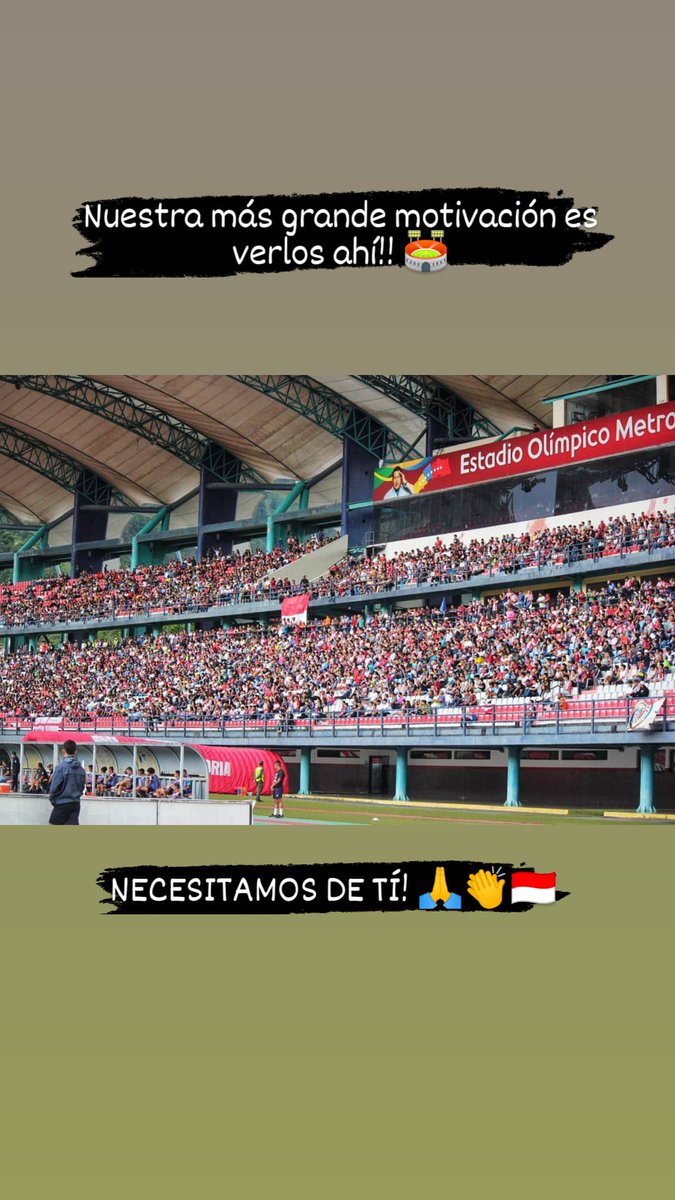 Acompáñanos en este camino y sé parte de esta bonita historia!! 🙏🤗🏟️👏🇮🇩 #tenecesitamos