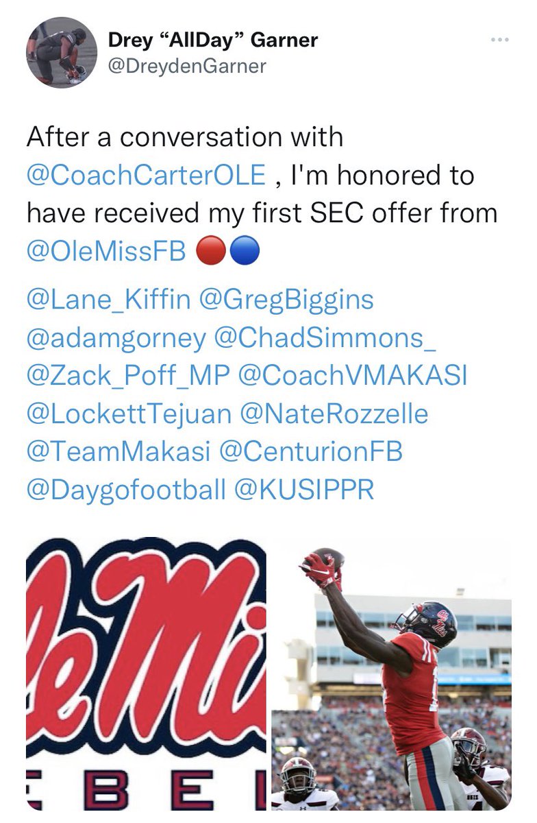 Congratulations to Team Makasi Athlete Dreyden Garner (University City HS) on his 1st SEC offer to Ole Miss. Dreyden is one of the top athletes in California in the 2025 class. We are extremely proud of you! #TeamMakasi @GregBiggins @BrandonHuffman