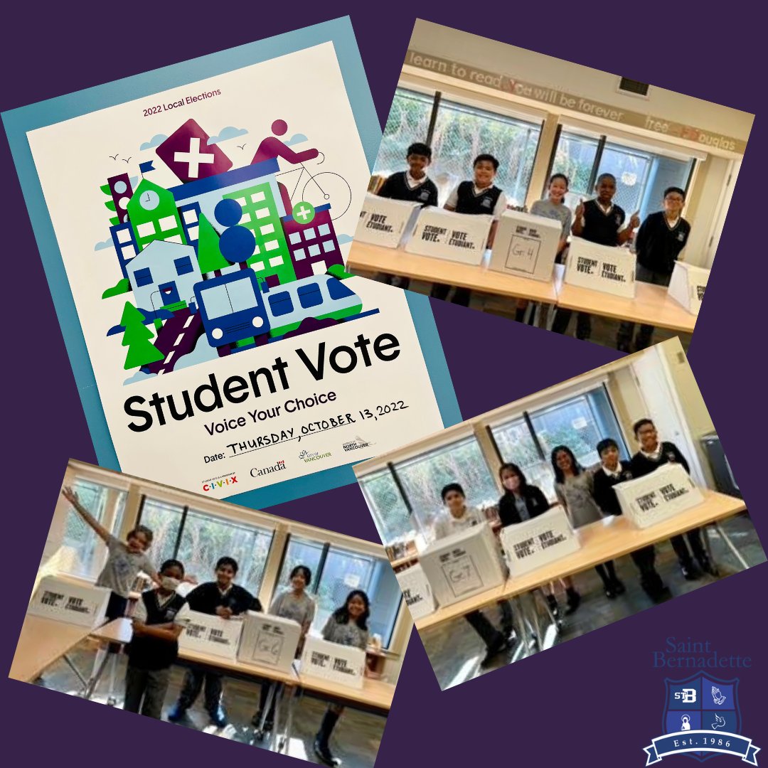 stbeeconnects's tweet photo. Our Grade 5 class did a wonderful job running the Student Vote elections today! All students in Grades 4-7 had the opportunity to vote. Great job! ✔ #StudentVote  #grade5 #learningaboutgovernment #2022localelections @mvanderpauw https://t.co/Zwv73e2jAW