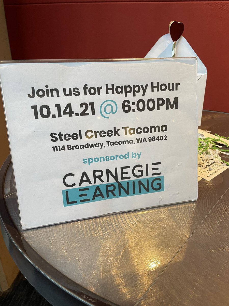 nwmathconf's tweet photo. Thank you to Carnegie Learning for sponsoring tonight’s appetizer event and Keynote!  #nwmc22 #longlivemath @carnegielearn https://t.co/x1NjgS2940