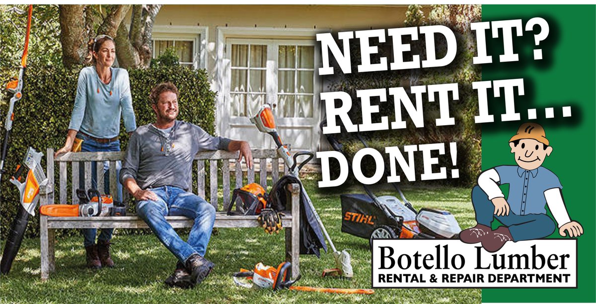 Botello’s has one of the largest tool rental departments on Cape Cod.Let us help you get started on your next project, call the rental department today and make a reservation. For rental list click botellolumber.com/rnr/
#toolrental #yardwork #powertools #botellolumber
