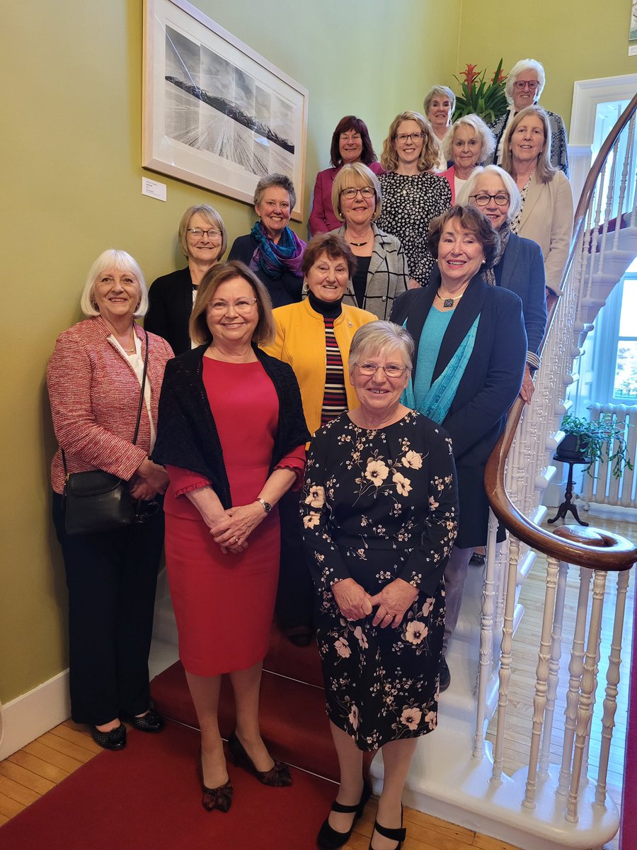 judy_foote's tweet photo. As Patron of NONIA, a manufacturing &amp; retail operation employing approx 150 knitters across NL, delighted to host the AGM at GH where NONIA was founded in 1920 to engage women in rural communities to knit items for sale &amp; help pay salaries of nurses to enhance health care. https://t.co/NGcAqgBoLs