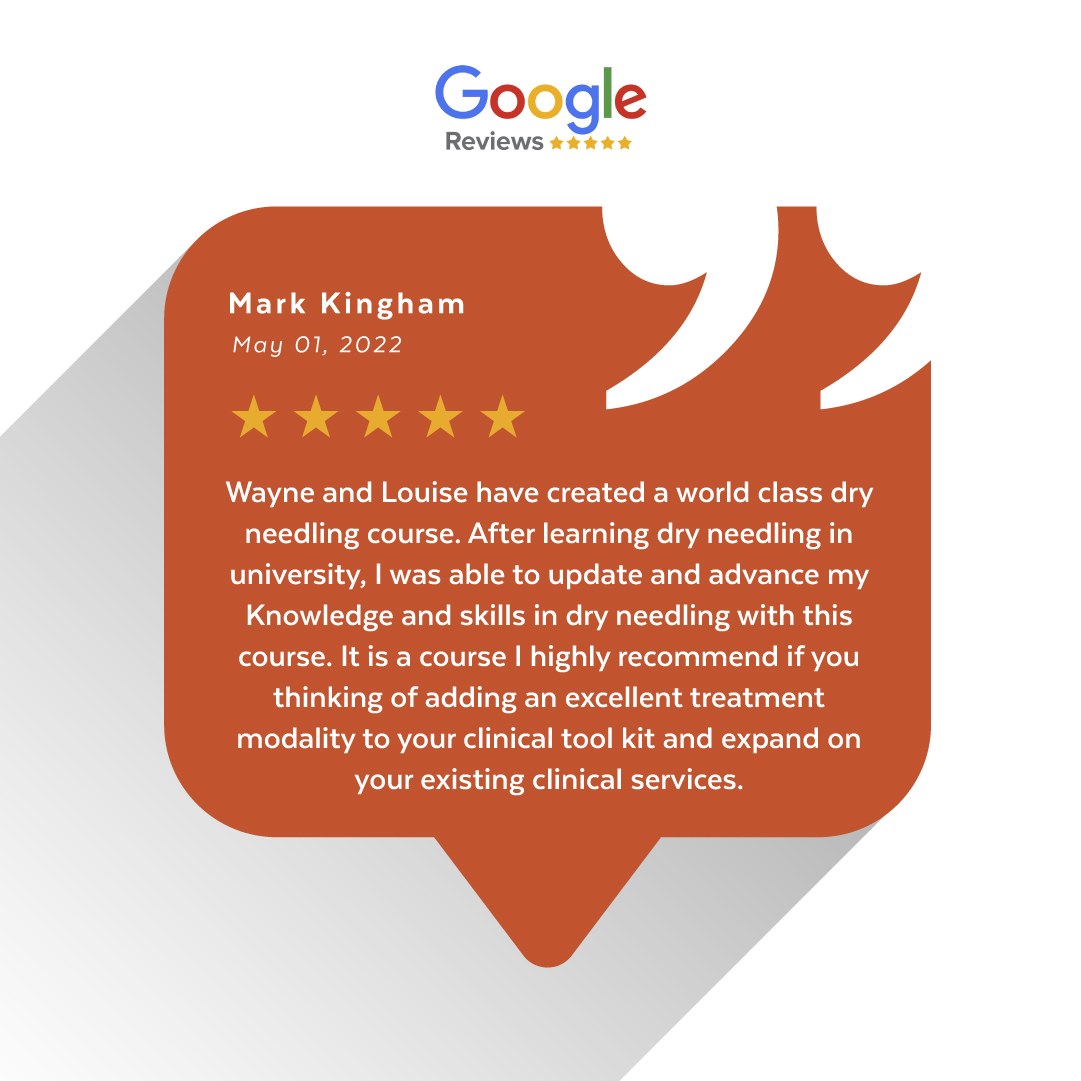 CPDHealthCourse's tweet image. Thank you for another 5 star review, “NAME”. We really appreciate your feedback and wish you all the best with your dry needling practise. cpdhealthcourses.com. More reviews like this here: g.page/r/CbQO2TYQpfIO…