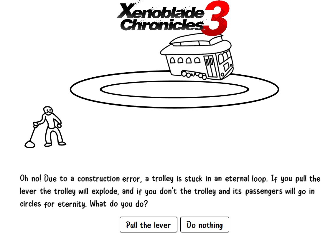 Xenoblade Chronicles Games as Trolley Problems