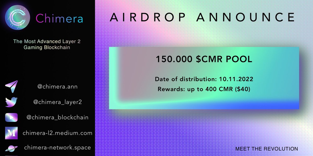CryptoPromots's tweet photo. 🎁 Chimera Special Airdrop 🎁

Win Up To 40 USD Worth of $CMR Token!

✅ Follow @CryptoPromots
✅ RT &amp; Like Tag 3 Friends 
✅ Finish Tasks : https://t.co/hThC7diJpx

🎁 Rewards: 400 CMR
👤 Winners: Random 300 winners 

#Airdrops #Airdrop #AirdropCrypto https://t.co/n46kmAtXpp