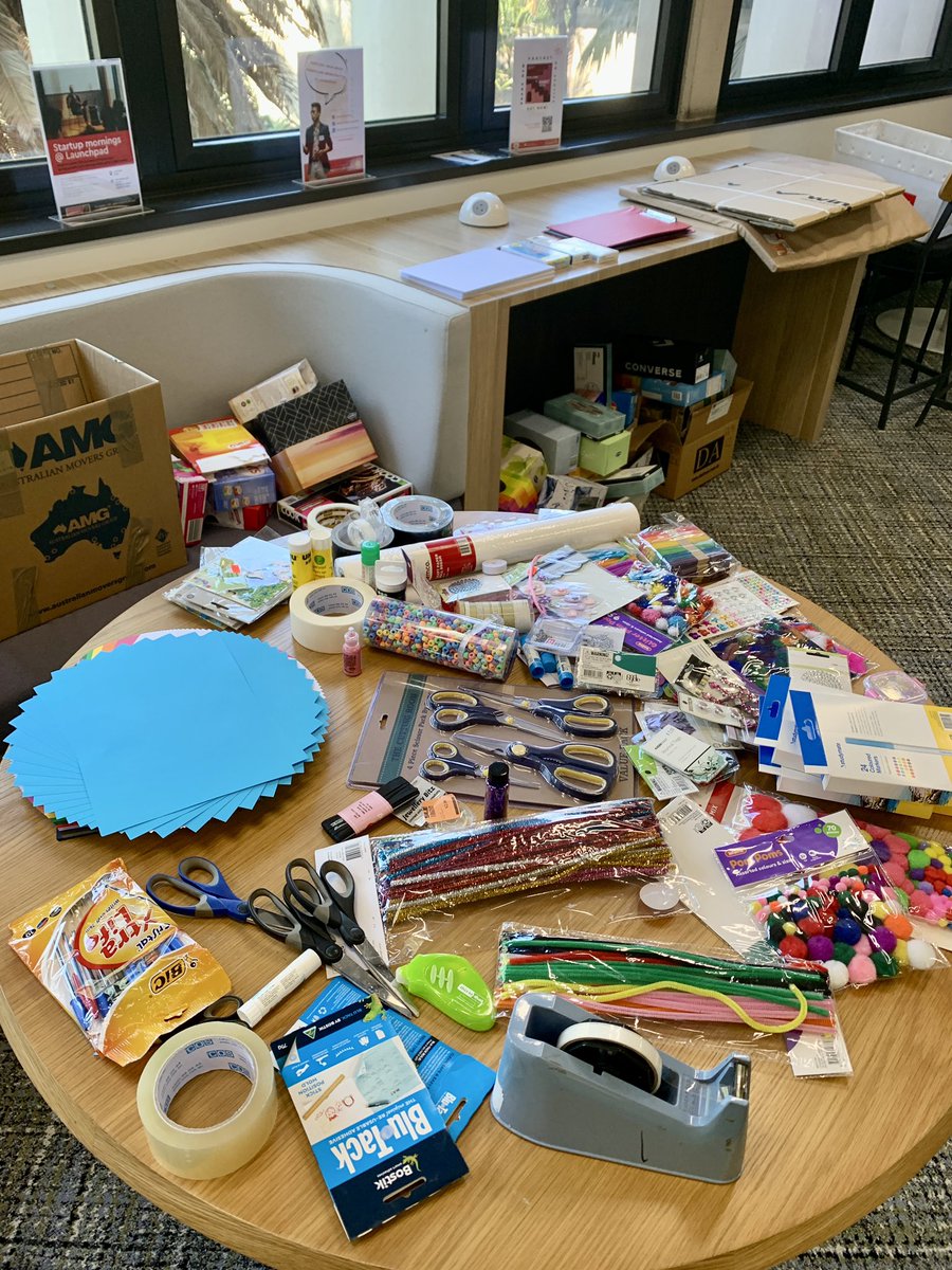 andypriestner's tweet image. So many crafting materials for todays prototyping! #uxtour @MurdochUni @murdochlibrary