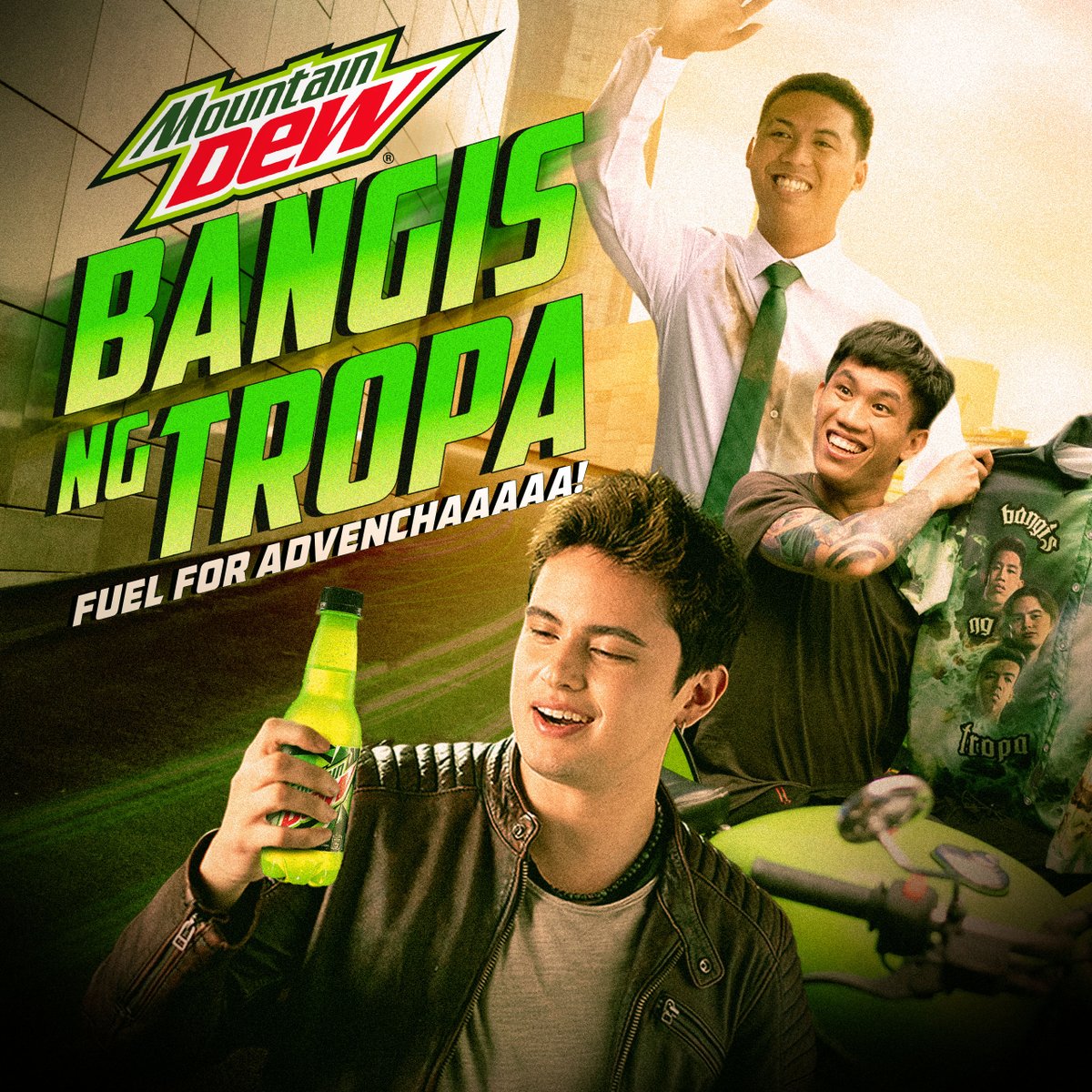Kailangan na naman ni Cong ang tulong ni Junnie Boy at James! Buti na lang, always ready ang tropa basta may FUEL FOR ADVENCHA na Mountain Dew! #DewBangisNgTropa