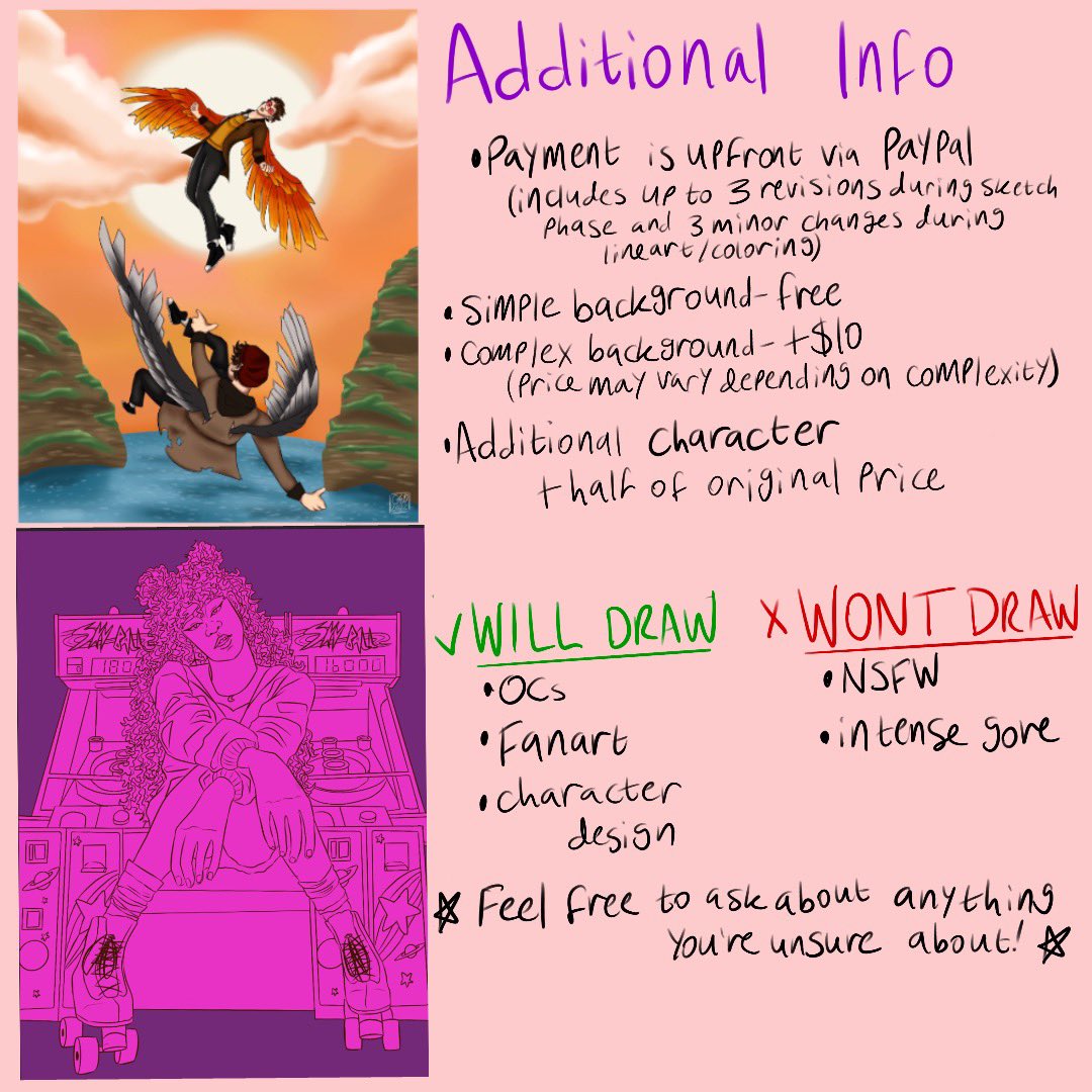 grace13star's tweet photo. commissions!! i’ll be limiting it to just a few spots because of school and work. dm me for additional info! https://t.co/Tc4YAMu6gC
