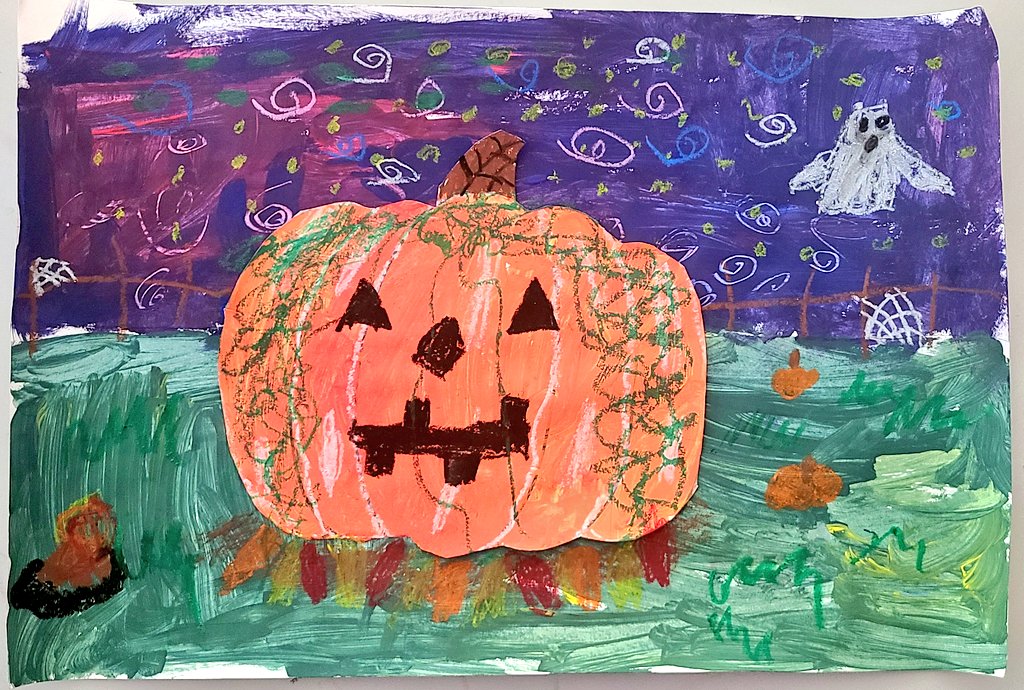 frps_SilviaArt's tweet photo. Painted Paper Fall Pumpkins with 2nd grade! #primarycolors #secondarycolors #artkidsaresmartkids @frps_Silvia https://t.co/W50YgvgpRU