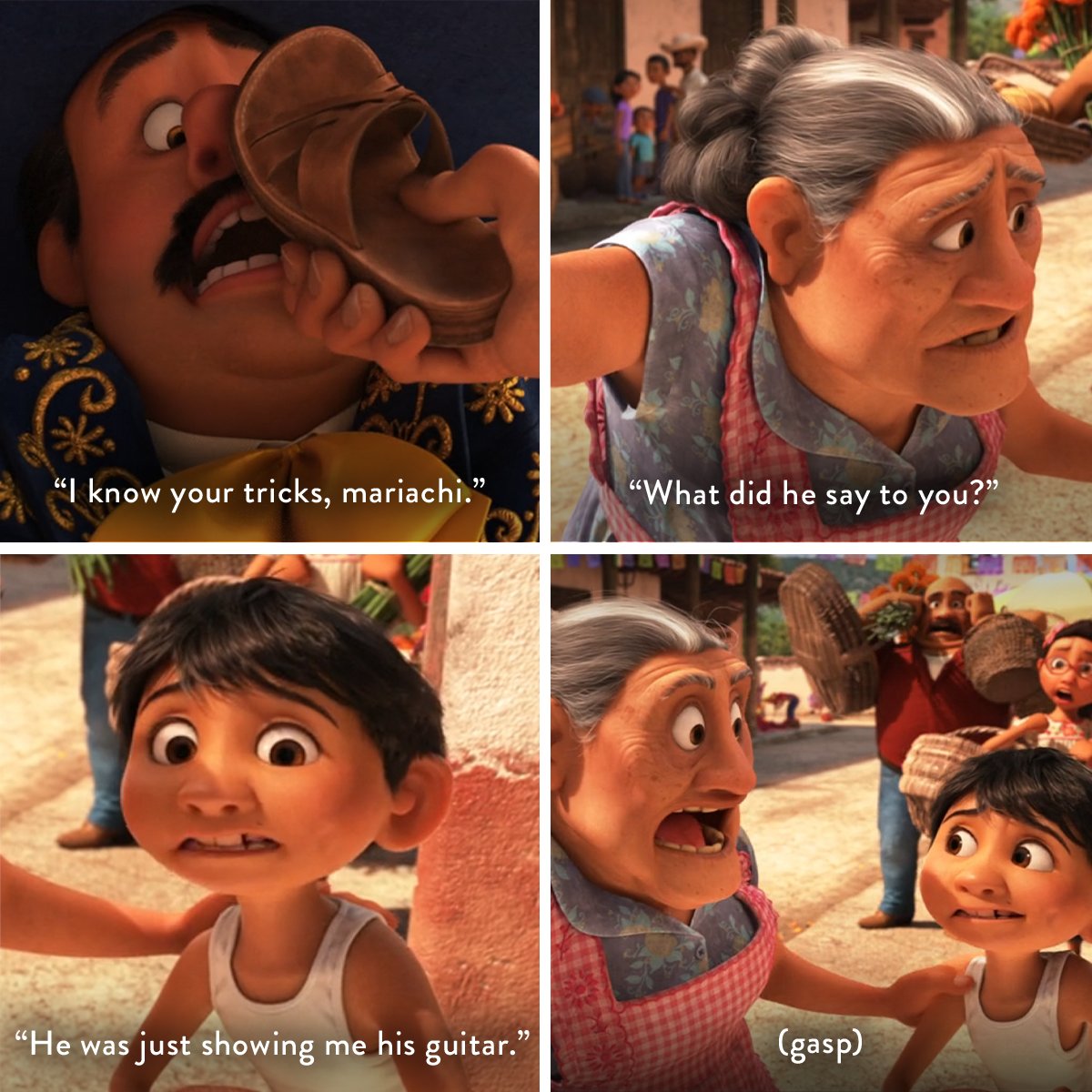 Note: avoid bringing up guitarras in front of Abuela.  

You can stream Coco subbed and dubbed in Spanish and Portuguese on Disney+. #VocesUnidas