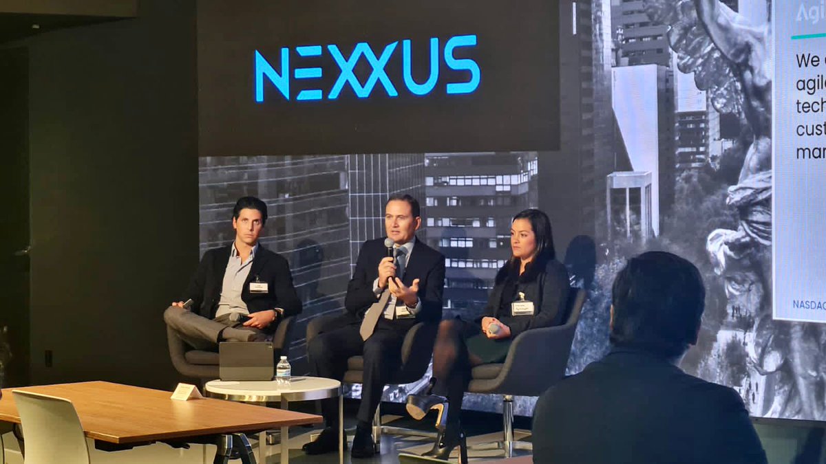 NexxusPE's tweet photo. From @AgileThought, Manuel Senderos, Chairman &amp; CEO, and Amit Singh, CFO, spoke with Luis Ascencio, Vice-president @NexxusPE, about their #GrowthPlan and unique operational model during the #NexxusInvestorDay
@AMEXCAP https://t.co/zKmurAO3bq