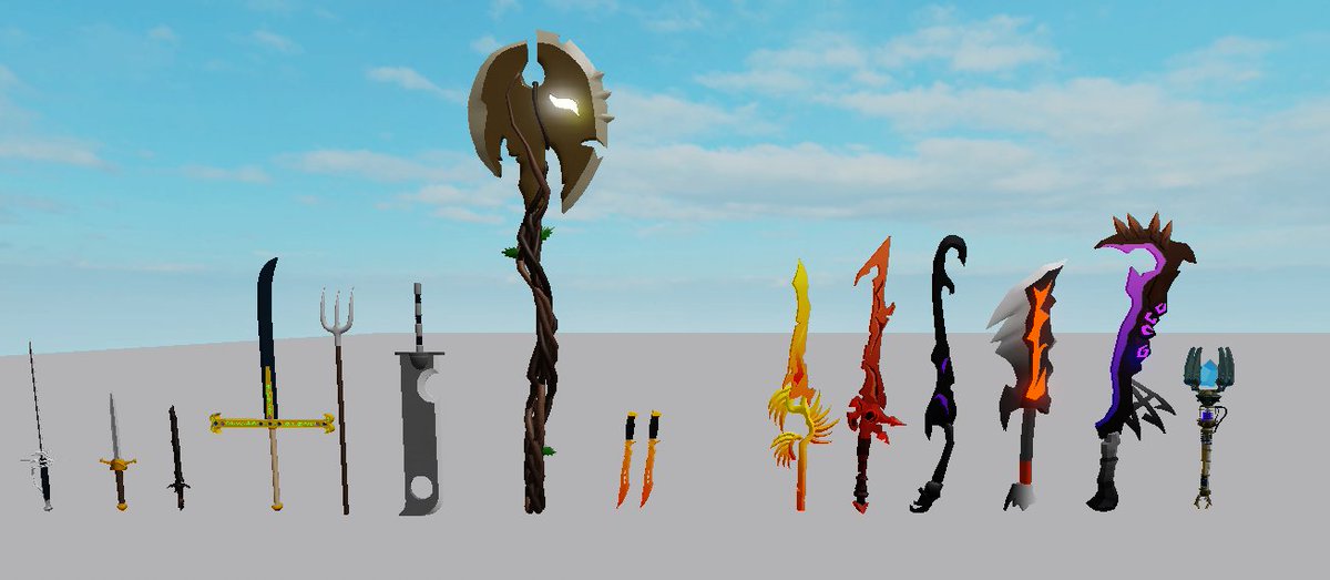 OfficialSCGames's tweet photo. Some weapons for our upcoming game Evolution Fighting Simulator! Excited to release this gem.
#ROBLOX #RobloxDev #EvolutionFightingSimulator #UpcomingRelease https://t.co/qMfn5S7hm9