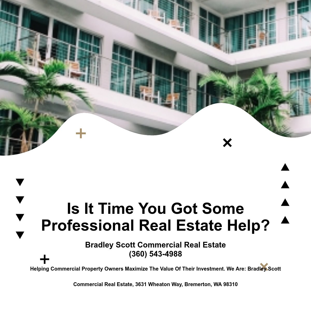 scott_cre's tweet photo. Bradley Scott Commercial Real Estate worked tirelessly to hire only the best real estate agents for you.    Helping commercial property owners maximize the value of their investment. We are: Bradley Scott Commercial Real Estate, 3631 Wheaton Way, Bremerton, WA  98310 https://t.co/BUlObuOwrM