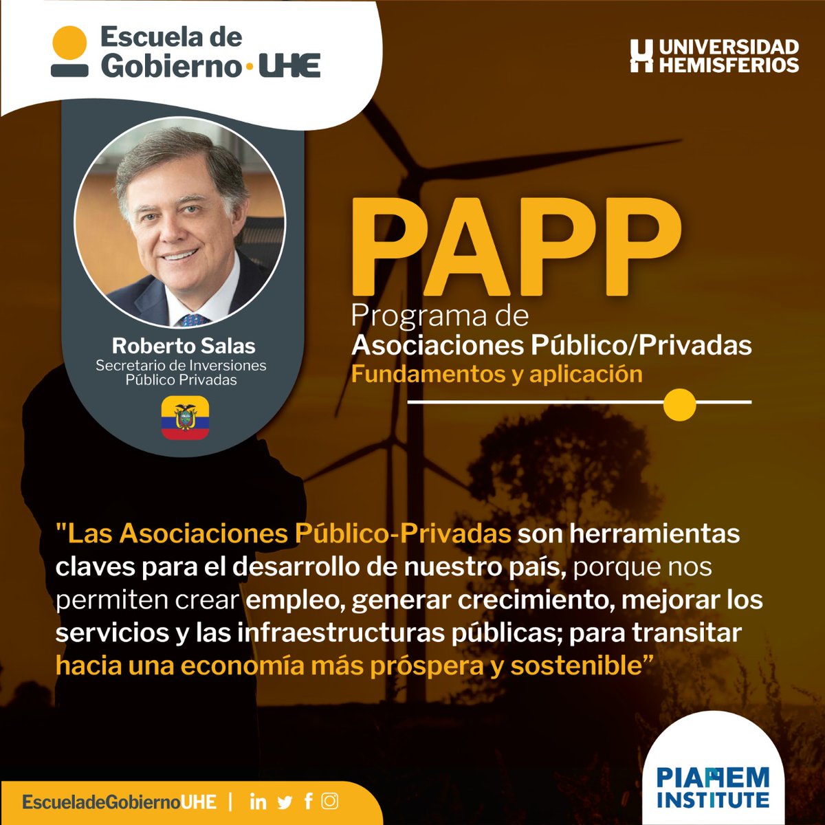 escuelagob_UHE's tweet photo. Hoy en el #PAPP contamos con la presencia de #RobertoSalas, Secretario de Inversiones Público - Privadas @secretariaipp ¡Qué honor tenerlo con nosotros!
#EcuadorEnDesarrollo
#AppEcuador🇪🇨
#SéProtagonistaDelCambio https://t.co/nGid57DR1p