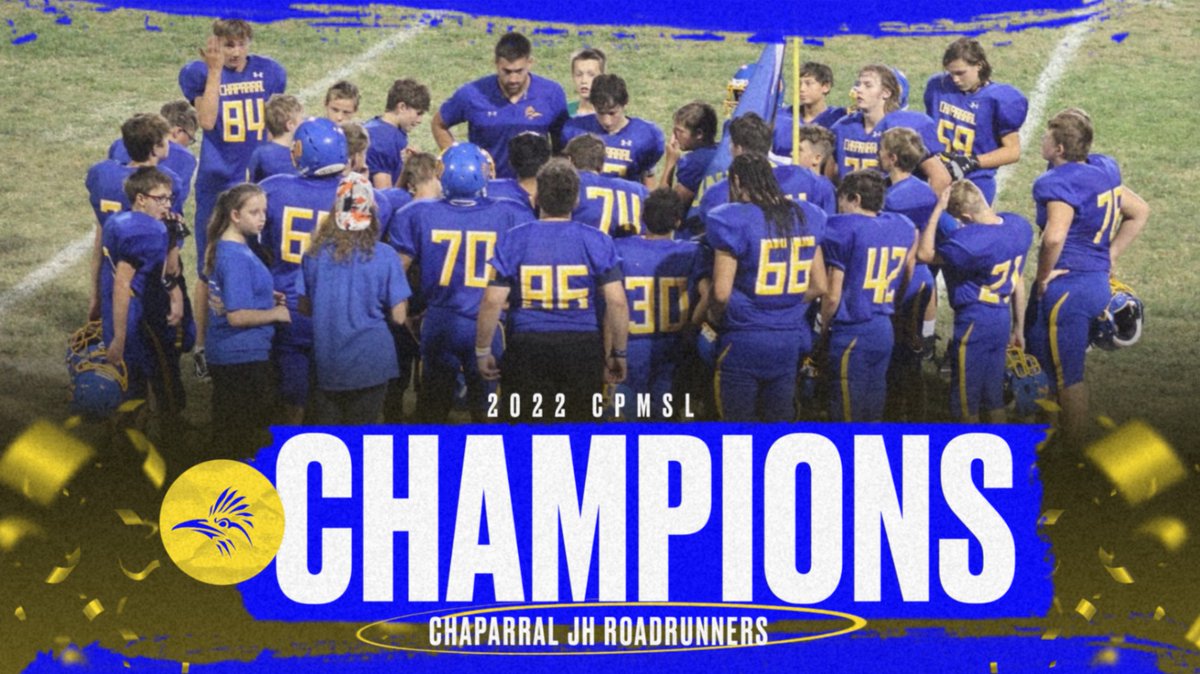 Roadrunner361's tweet photo. LEAGUE CHAMPIONS!!! Your Jr. Runners win league in a truly dominant fashion outscoring opponents 276-41 and going 7-0. #runnerraised https://t.co/cC8BxVsRdA