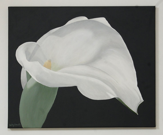 eurekaguides's tweet photo. Arum Lily Painting  White Flower on Gray https://t.co/VwsgYm2j1C via Etsy https://t.co/fgGg9p7ThE