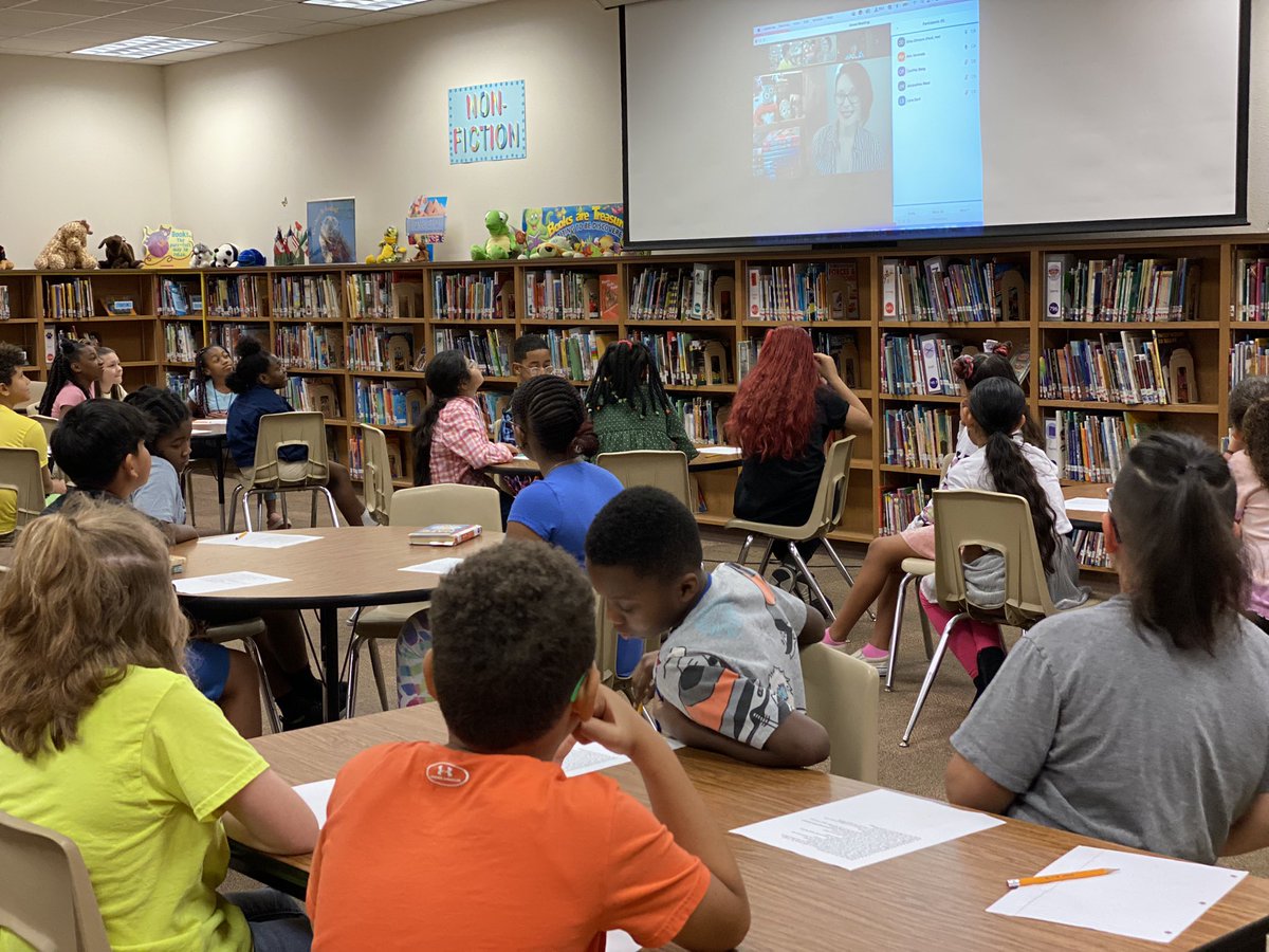 CoyotesRead's tweet photo. Thank you @spookymgbooks for the amazing #virtualvisit today! Our 5th grade students learned so much about #writing, #editing, and #publishing from you! Thank you @kimventrella, @JacquelineMWest, @Lora013, and @cynthiareeg! #WeAreKISD @KilleenISD_ @RCCoyoteNation @KISDLibraries https://t.co/4rvF5xFPrI