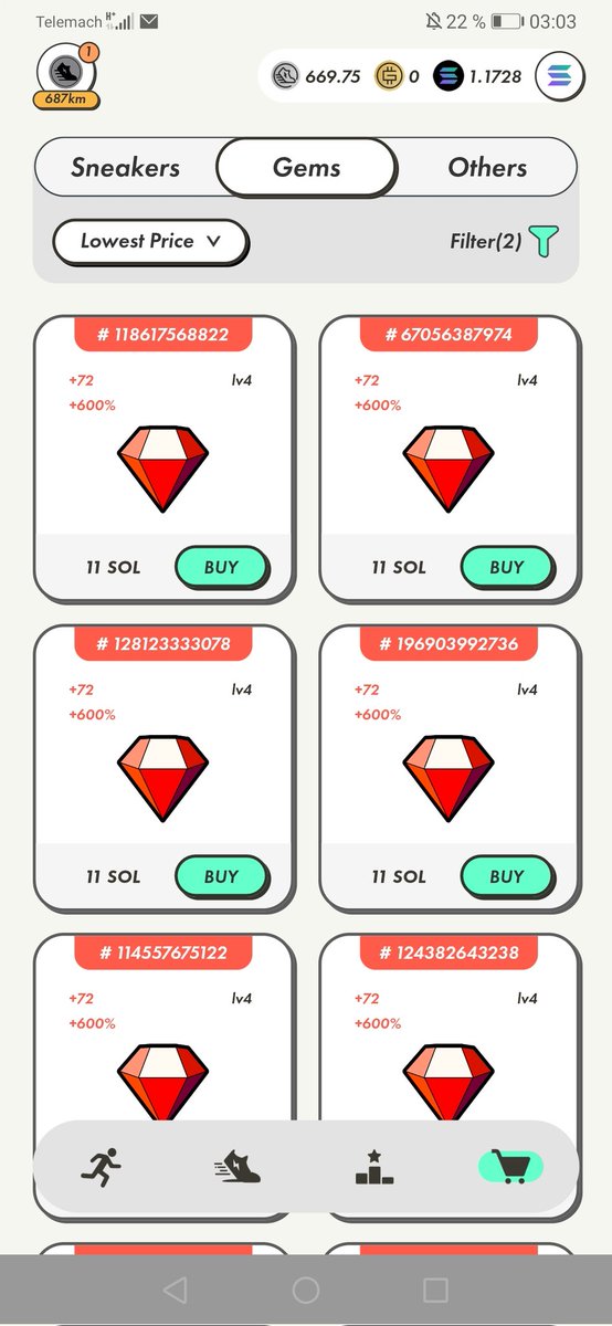 Sale 🏃‍♂️😋😋😋 time for my uncom to shine🥰 and put on those lovely dimonds 🤩😍🤑

#STEPN #GMT #COMFORTgems
