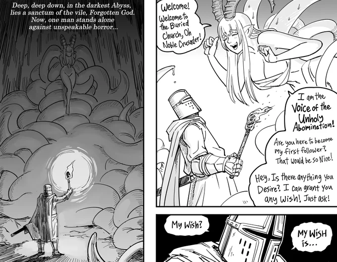 Commission: OC eldritch abomination comic.
(Pages 1-4/8) 