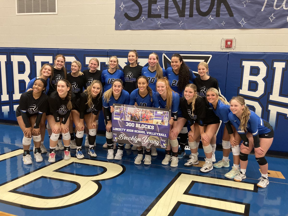 She did it!!! Single season AND career record holder for blocks in Liberty High School History with career number 300 tonight!!!! <a href="/brooklynmyoungg/">Brooklyn</a> <a href="/MetroSports_KC/">metrosports_kc</a> @PrepDigMarshall