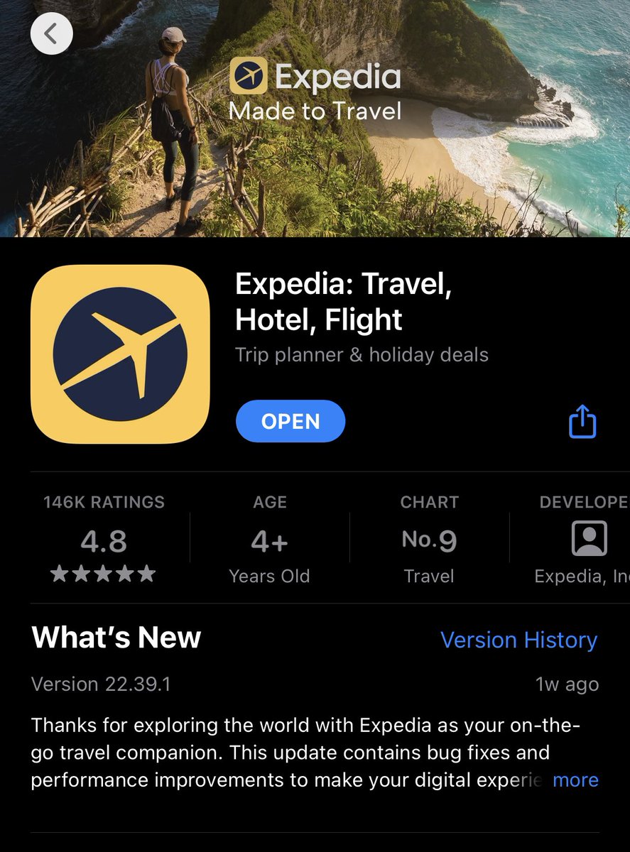 AlePatinoo's tweet photo. Este año empecé a usar la #APP de @Expedia para reservar hospedaje y ha sido muy útil y eficiente 🙌🏼 incluso con los puntos que junté con pasadas reservas pude pagar más de la mitad de mi estancia en mi último viaje 🤩

¡La recomiendo mucho! https://t.co/mMu9bfk2MR