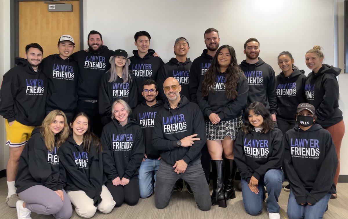 Law of the Metaverse Class got their <a href="/lawyerfriendnft/">Lawyer Friends™</a> merch and gifted #NFTs today 🔥 of course we were unwrapping <a href="/Ledger/">Ledger</a>’s today and getting <a href="/MetaMask/">MetaMask 🦊</a> set up in preparation for the mint this winter. Welcome to #Web3 now students!!! #metaverse <a href="/LoyolaLawSchool/">Loyola Law School</a>